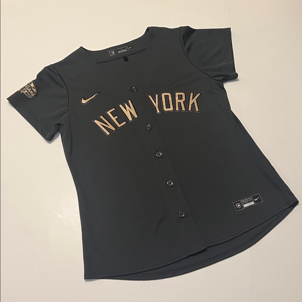 Nike NY Yankees 2022 MLB All-Star Game Stadium Baseball Jersey Gray Gold Fan L